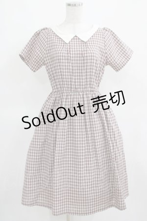 画像: Fi.n.t / 変形クレリック衿チェックワンピース Free BROWN H-25-03-18-018-CA-OP-NS-ZH