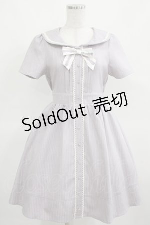 画像: axes femme kawaii / ストライプセーラー半袖ワンピース M ラベンダー H-25-03-18-022-AX-OP-NS-ZH