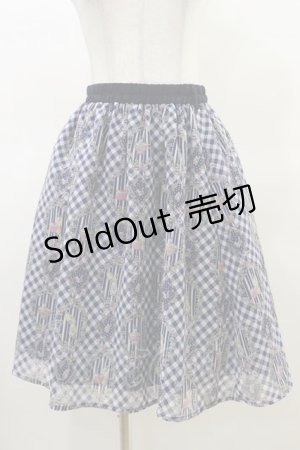 画像: axes femme POETIQUE / ラビットブーケ柄スカート M ネイビー H-25-03-19-044-AX-SK-NS-ZH
