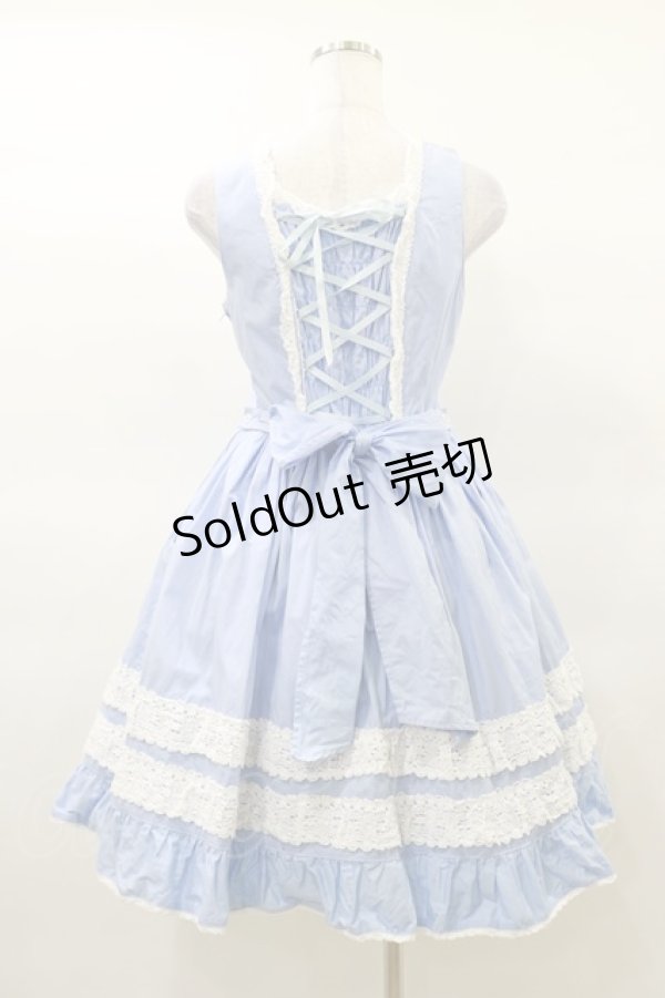 画像2: BABY,THE STARS SHINE BRIGHT / レースジャンパースカート Free サックス H-25-03-19-053-BA-OP-NS-ZH (2)