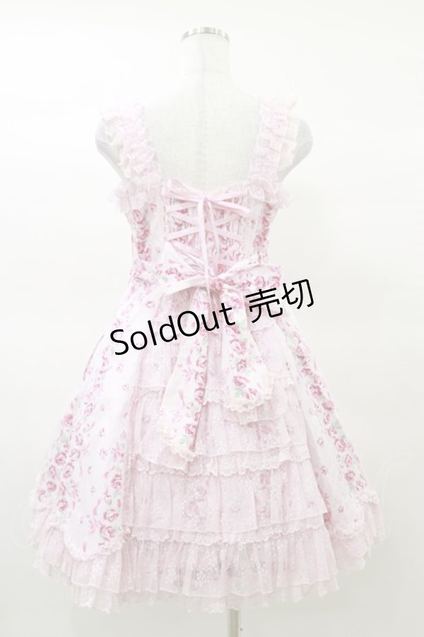 画像2: Angelic Pretty / レディローズ後ろフリルジャンパースカート Free ピンク H-25-03-19-056-AP-OP-NS-ZH (2)