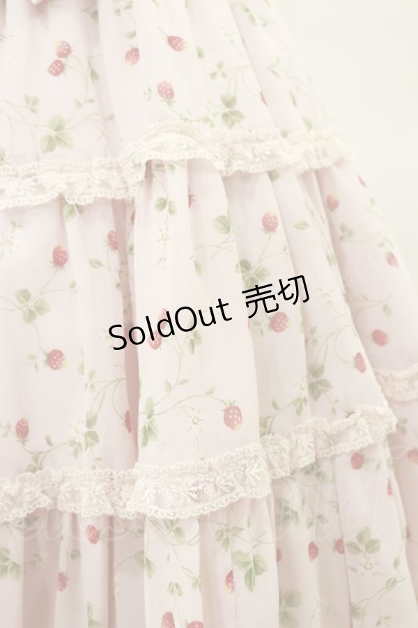 画像5: Angelic Pretty / いちごシフォン3段フリルジャンパースカート Free ピンク H-25-03-19-058-AP-OP-NS-ZH (5)