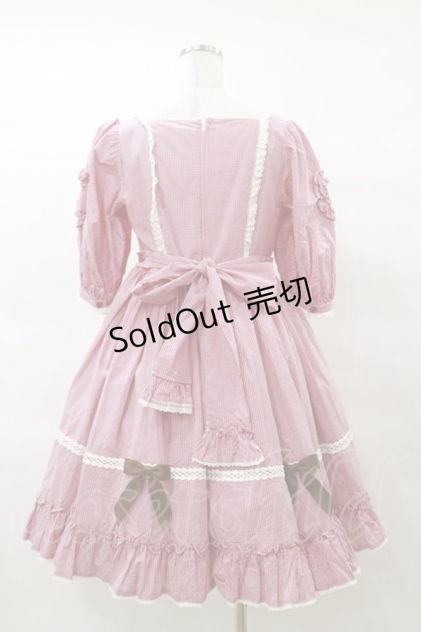 画像2: Angelic Pretty / Petit Gingham Heartワンピース Free レッド H-25-03-19-065-AP-OP-NS-ZH (2)