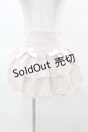 画像: Ank Rouge / ギンガムチェックティアードスカパン M ピンク H-25-03-19-1048-CA-SK-NS-ZH