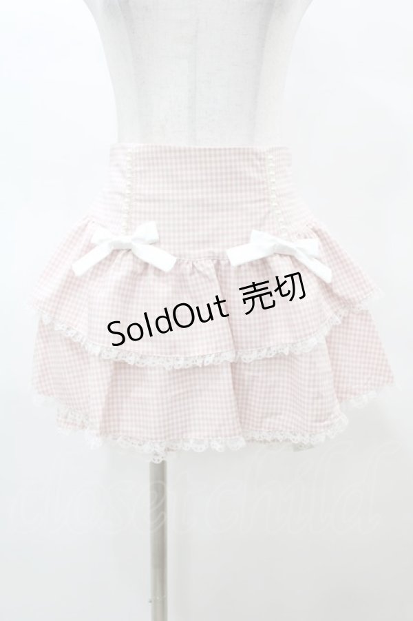 画像1: Ank Rouge / ギンガムチェックティアードスカパン M ピンク H-25-03-19-1048-CA-SK-NS-ZH (1)