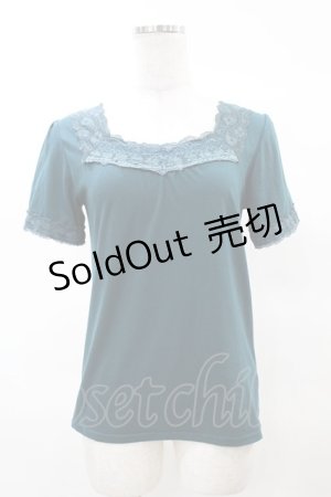 画像: axes femme / レース使いトップス M グリーン H-25-03-19-1058-AX-TO-NS-ZH