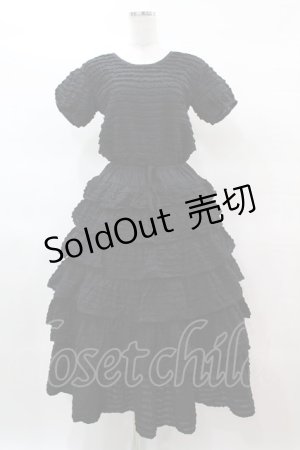 画像: WONDERFUL WORLD / フリル使いローンワンピース free ブラック H-25-03-19-1011-LO-OP-NS-ZH