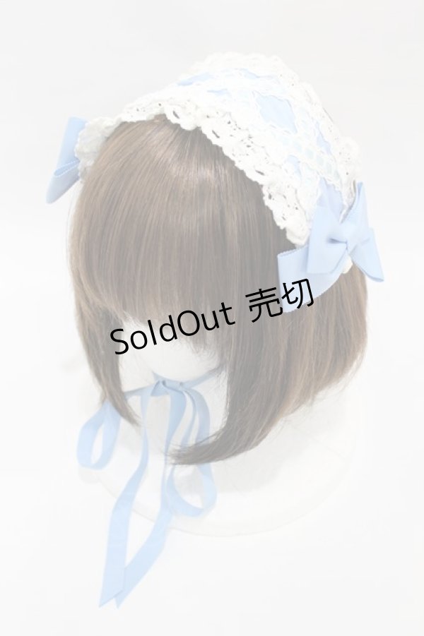 画像1: BABY,THE STARS SHINE BRIGHT / はしごレースヘッドドレス  サックス H-25-03-19-1002-BA-AC-NS-ZH (1)