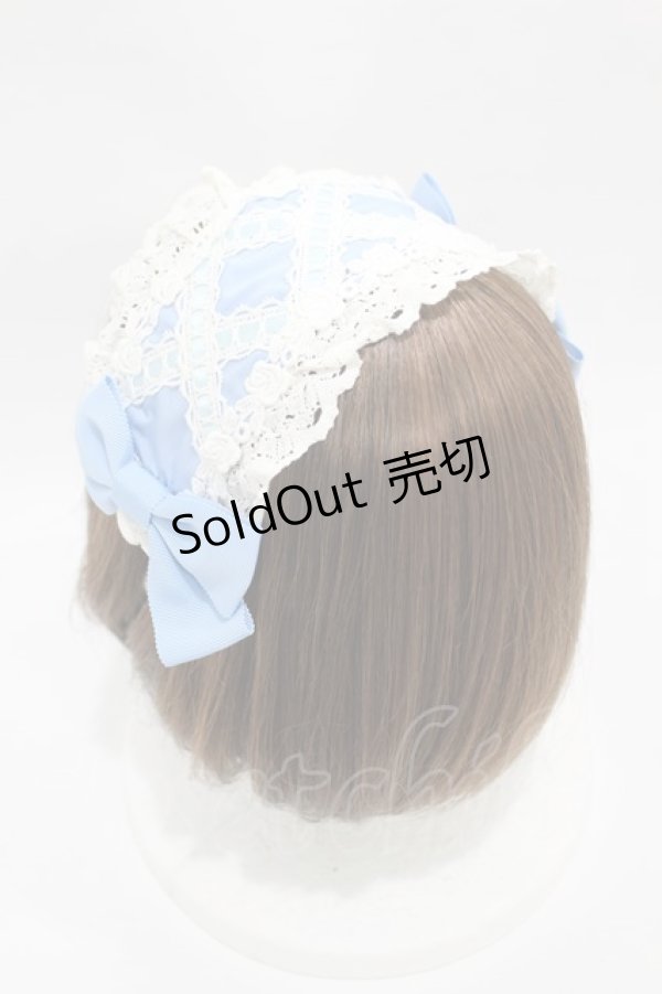 画像2: BABY,THE STARS SHINE BRIGHT / はしごレースヘッドドレス  サックス H-25-03-19-1002-BA-AC-NS-ZH (2)