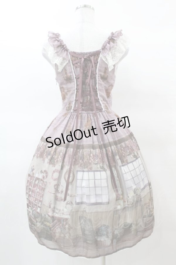 画像2: ALICE and the PIRATES / Le petit fleuriste〜永遠の花束とあなたを待つ時間〜柄ジャンパースカートI Free モーヴ H-25-03-19-1014-PA-OP-NS-ZH (2)
