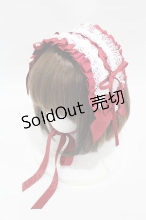 画像: ALICE and the PIRATES / フランチェスカフリルヘッドドレス  エンジ/オフ白 H-25-03-19-1003-PA-AC-NS-ZH