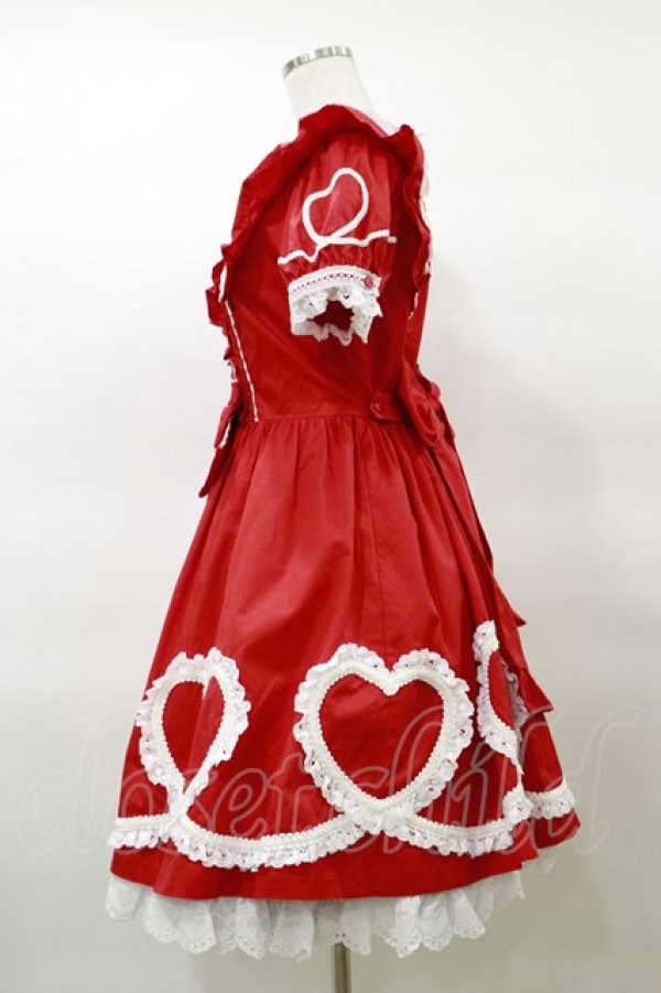 画像3: Angelic Pretty / ハートフルワンピース Free レッド H-25-03-19-070-AP-OP-NS-ZH (3)