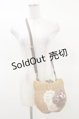 画像: axes femme / ねこシルエットバッグ  ベージュ H-25-03-19-017-AX-BG-NS-ZH