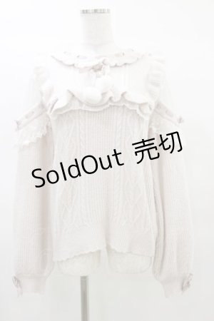 画像: LIZ LISA / ポンポンリボンレースヨークニットトップス Free ピンク H-25-03-19-023-LO-TO-NS-ZH