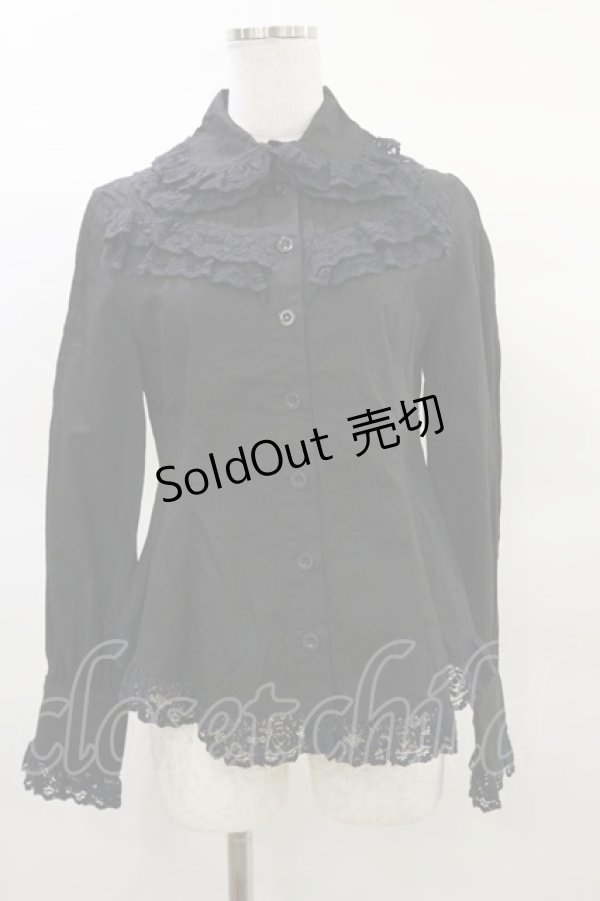 画像1: metamorphose / ヨークタックブラウス Free ブラック H-25-03-19-025-ME-BL-NS-ZH (1)