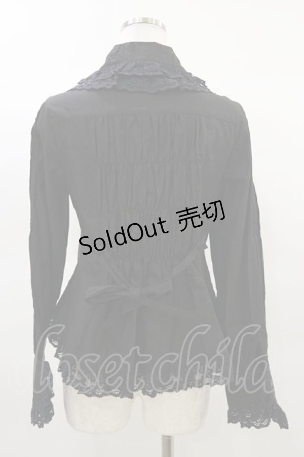 画像2: metamorphose / ヨークタックブラウス Free ブラック H-25-03-19-025-ME-BL-NS-ZH (2)