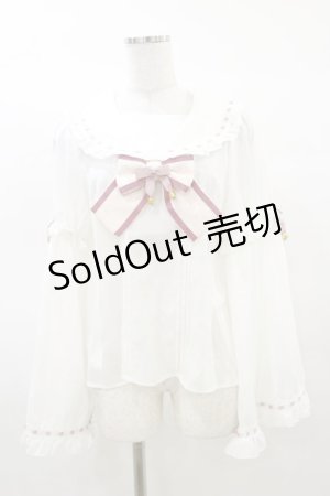 画像: Amavel / 春爛漫の蝶々結びブラウス Free オフ/ピンク H-25-03-19-028-CA-BL-NS-ZH