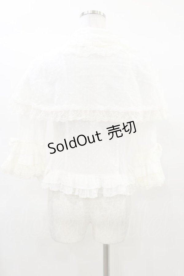 画像2: Angelic Pretty / Party princessケープ付ボウタイブラウス Free オフ H-25-03-19-032-AP-BL-NS-ZH (2)