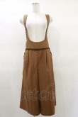 画像1: axes femme / バックリボンサロペットパンツ M ブラウン H-25-03-19-037-AX-PA-NS-ZH (1)