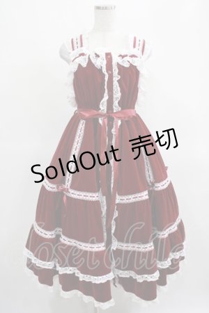 画像: Physical Drop / 別珍ジャンパースカート Free ボルドー H-25-03-20-001-LO-OP-NS-ZH