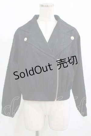 画像: Ank Rouge / レースボンディングZIPブルゾン M ブラック H-25-03-20-025-CA-JA-NS-ZH