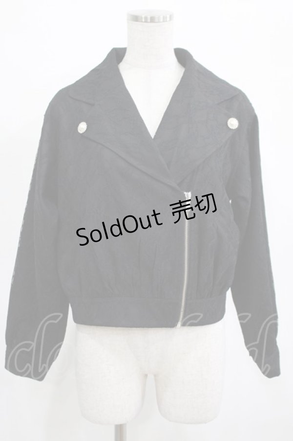画像1: Ank Rouge / レースボンディングZIPブルゾン M ブラック H-25-03-20-025-CA-JA-NS-ZH (1)