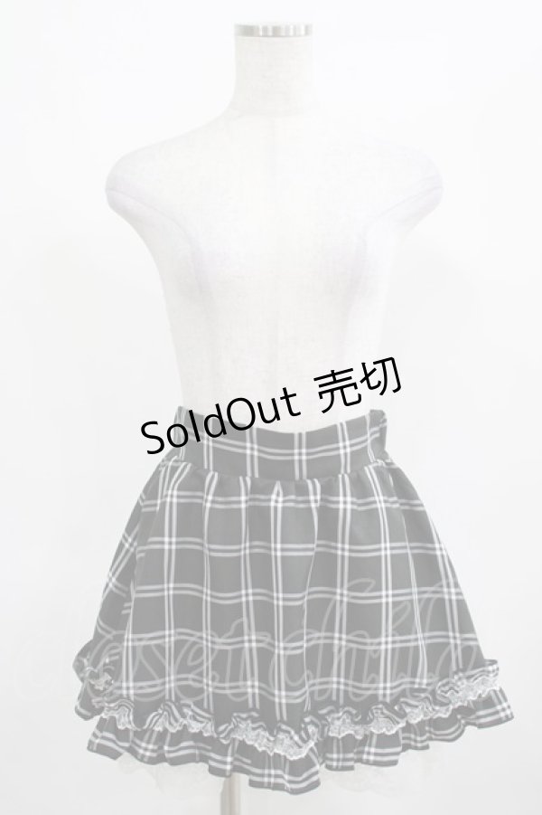 画像1: Princess Melody / チェック柄セットアップのスカパン Free ブラック H-25-03-20-030-EL-SK-NS-ZH (1)