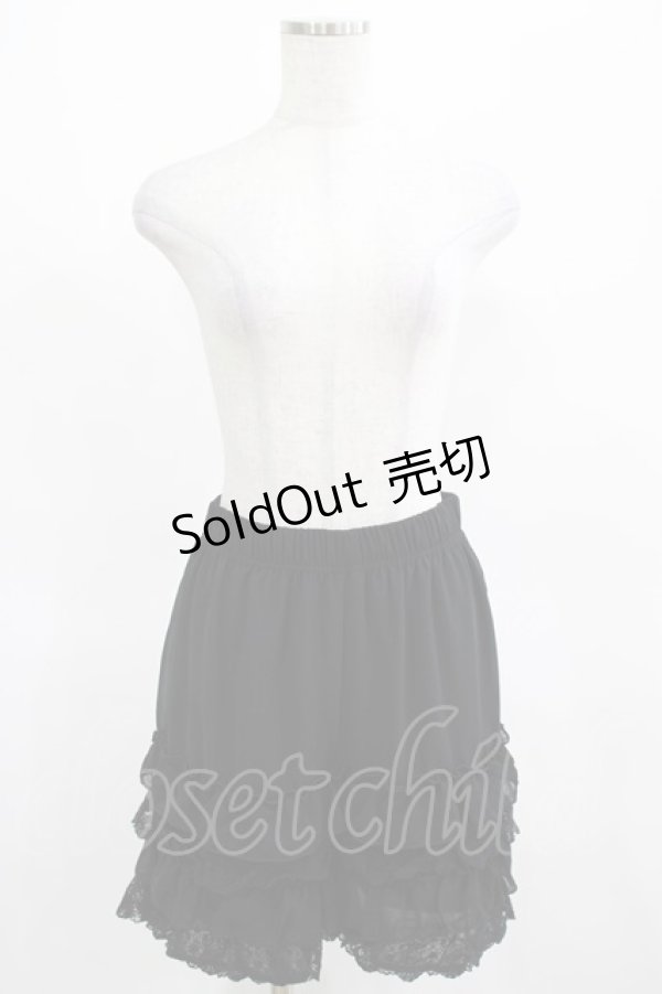 画像4: axes femme POETIQUE / レースフリルペチパンツ M ブラック H-25-03-20-031-AX-PA-NS-ZH (4)