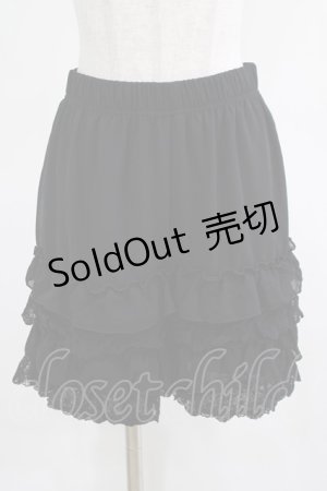 画像: axes femme POETIQUE / レースフリルペチパンツ M ブラック H-25-03-20-031-AX-PA-NS-ZH