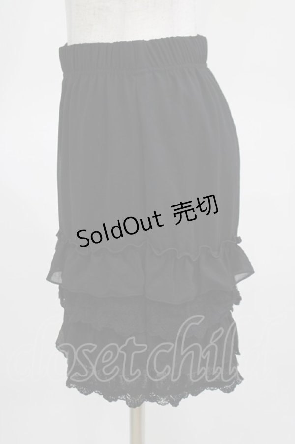 画像2: axes femme POETIQUE / レースフリルペチパンツ M ブラック H-25-03-20-031-AX-PA-NS-ZH (2)