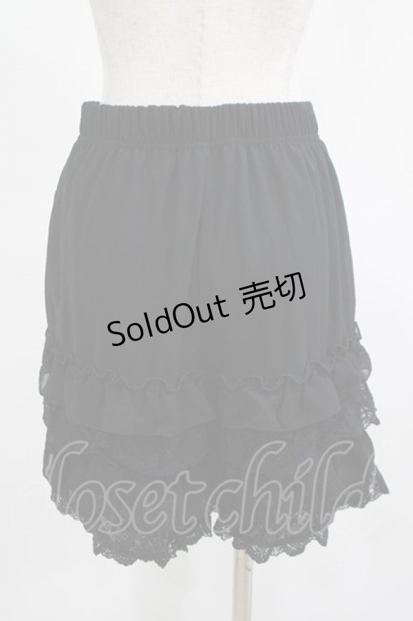 画像3: axes femme POETIQUE / レースフリルペチパンツ M ブラック H-25-03-20-031-AX-PA-NS-ZH (3)