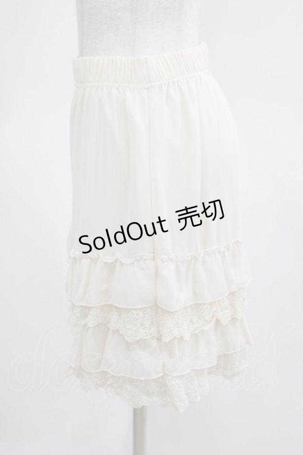 画像2: axes femme POETIQUE / レースフリルペチパンツ M アイボリー H-25-03-20-032-AX-PA-NS-ZH (2)