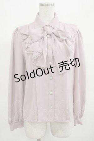 画像: Ank Rouge / フレアーラッフルリボンタイブラウス M ピンク H-25-03-20-035-CA-BL-NS-ZH