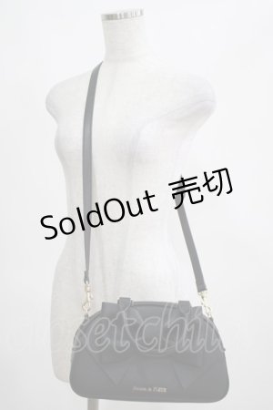 画像: Maison de FLEUR / Marroncream リボンボストンバッグ  ブラック H-25-03-20-045-LO-BG-NS-ZH