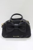画像2: Maison de FLEUR / Marroncream リボンボストンバッグ  ブラック H-25-03-20-045-LO-BG-NS-ZH (2)