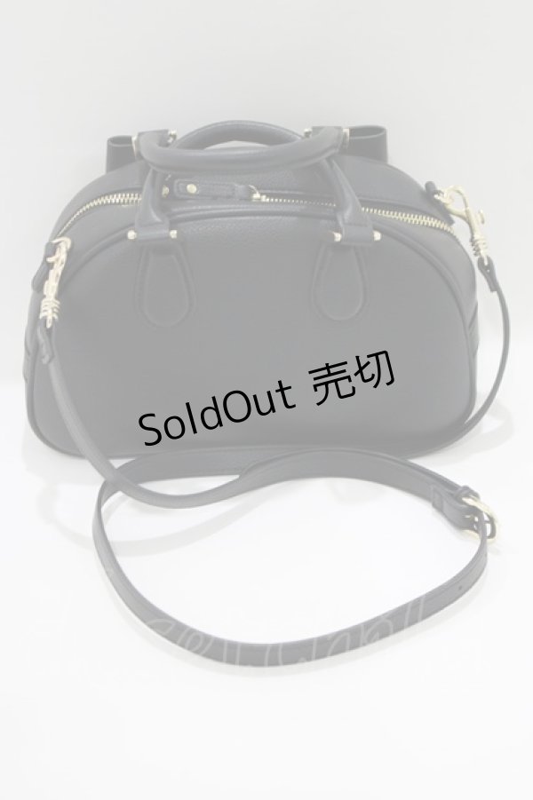 画像4: Maison de FLEUR / Marroncream リボンボストンバッグ  ブラック H-25-03-20-045-LO-BG-NS-ZH (4)