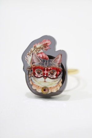 画像: Enchantlic Enchantilly / Dolled up Ring（Masquerade Cat） Free レッド H-25-03-20-053-LO-AC-NS-ZH
