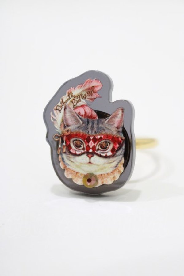 画像1: Enchantlic Enchantilly / Dolled up Ring（Masquerade Cat） Free レッド H-25-03-20-053-LO-AC-NS-ZH (1)