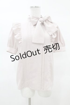 画像: Ank Rouge / サイドリボンハイネックパフブラウス M ピンク H-25-03-20-1048-CA-BL-NS-ZH
