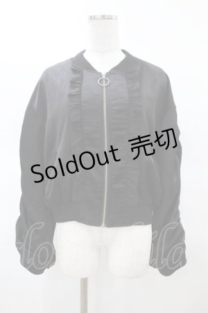 画像: Ank Rouge / フロントフリルリングZIPブルゾン M ブラック H-25-03-20-1060-CA-JA-NS-ZH