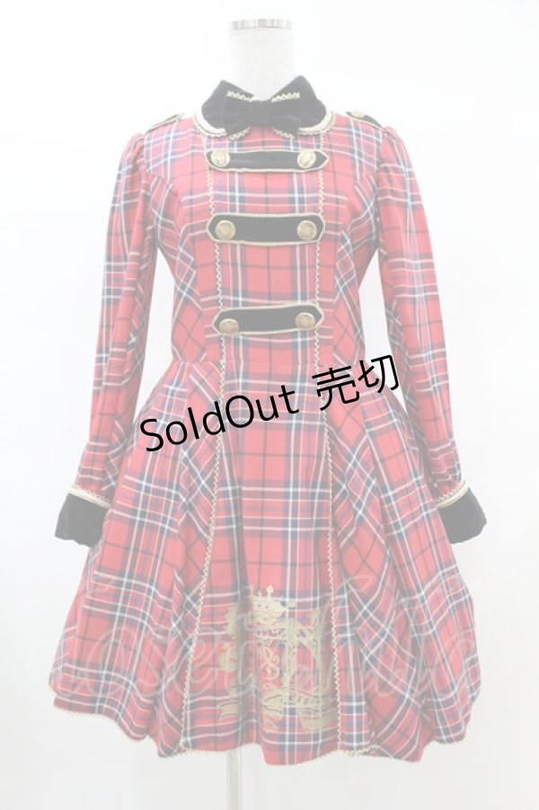 画像1: Angelic Pretty / Coat of Armsタータンワンピース Free レッド H-25-03-20-1010-AP-OP-NS-ZH (1)