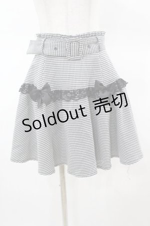 画像: Ank Rouge / レース×リボンギャザーフレアスカート M ブラック H-25-03-20-1025-CA-SK-NS-ZH