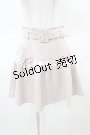 画像: Ank Rouge / レース×リボンギャザーフレアスカート M ピンク H-25-03-20-1026-CA-SK-NS-ZH