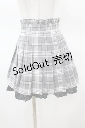 画像: pium / チェックプリーツスカート Free グレー H-25-03-20-1028-0-SK-NS-ZH