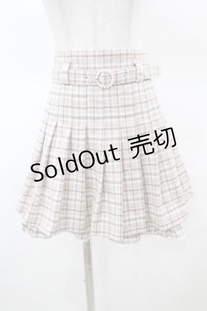 画像: Honey Cinnamon / チェックプリーツスカート Free ベージュ H-25-03-20-1030-LO-SK-NS-ZH