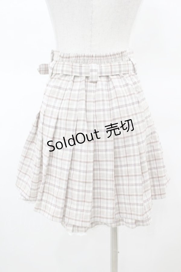 画像2: Honey Cinnamon / チェックプリーツスカート Free ベージュ H-25-03-20-1030-LO-SK-NS-ZH (2)