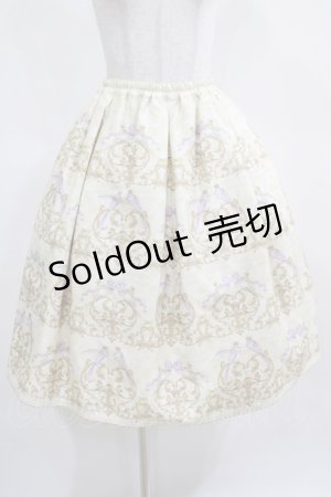 画像: Enchantlic Enchantilly / Happy Violet Bird柄スカート Free アイボリー H-25-03-20-006-LO-SK-NS-ZH
