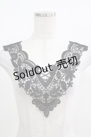画像: Morun x Muuna Stoik / 付け襟(Gothic-lace up)  ブラック H-25-03-20-076-LO-ZA-NS-ZH