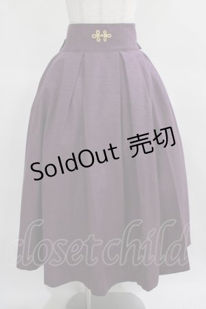 画像: metamorphose / 【プラスサイズ】袴風タックロングスカート プラスサイズ パープル H-25-03-20-007-ME-SK-NS-ZH