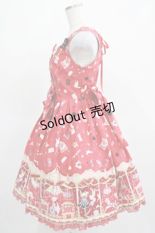 画像2: Angelic Pretty / Star Night Theaterジャンパースカート Free アカ H-25-03-20-002-AP-OP-NS-ZH (2)